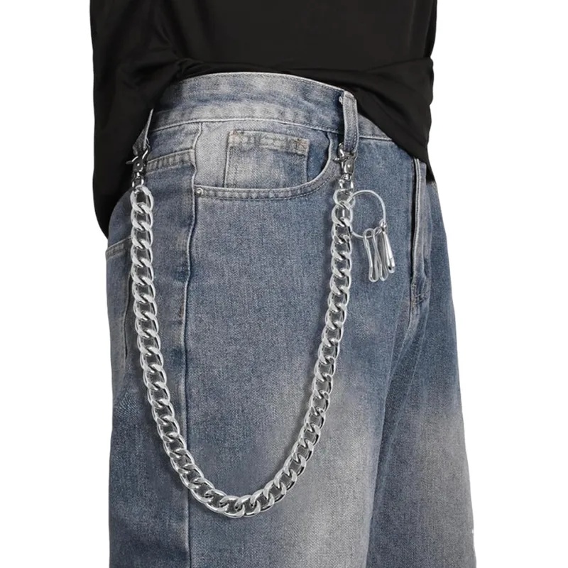 Men'S Accessories Wallet - Harajuku-stijl streetwear hiphop jeans portemonnee ketting