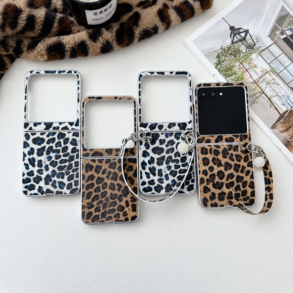 Men'S Accessories Designer - Luipaardprint Opvouwbare Flip Telefoonhoes Voor Motorola