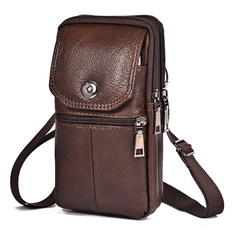 Men'S Accessories Wallet - Heren Messenger Bag Cowhide Lederen Tas