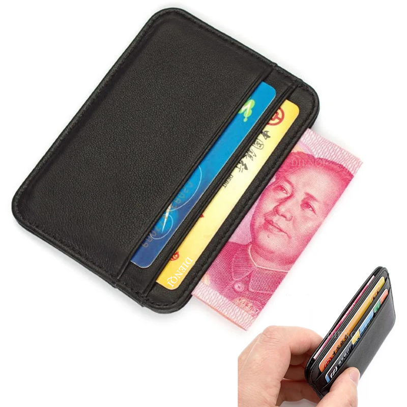 Men'S Accessories Wallet - Echt lederen bezoekkaarthouder Heren zakelijke identiteitskaart