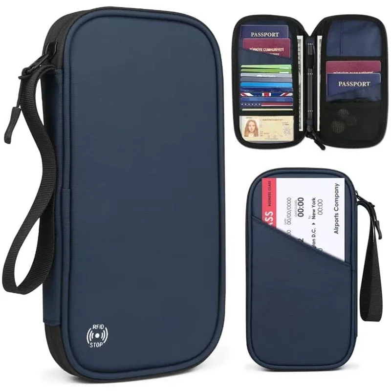 Men'S Accessories Wallet - Lichtgewicht familie reispaspoorthoes portemonnee Oxford document