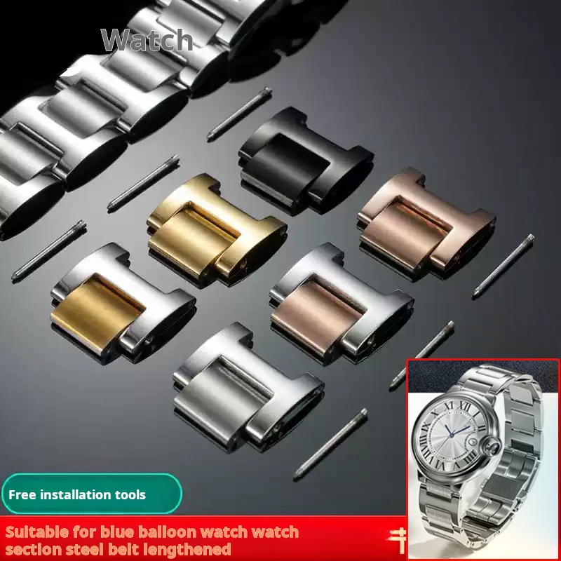 Men'S Accessories Cartier - Voor Cartier blauwe ballonband Verleng roestvrijstalen