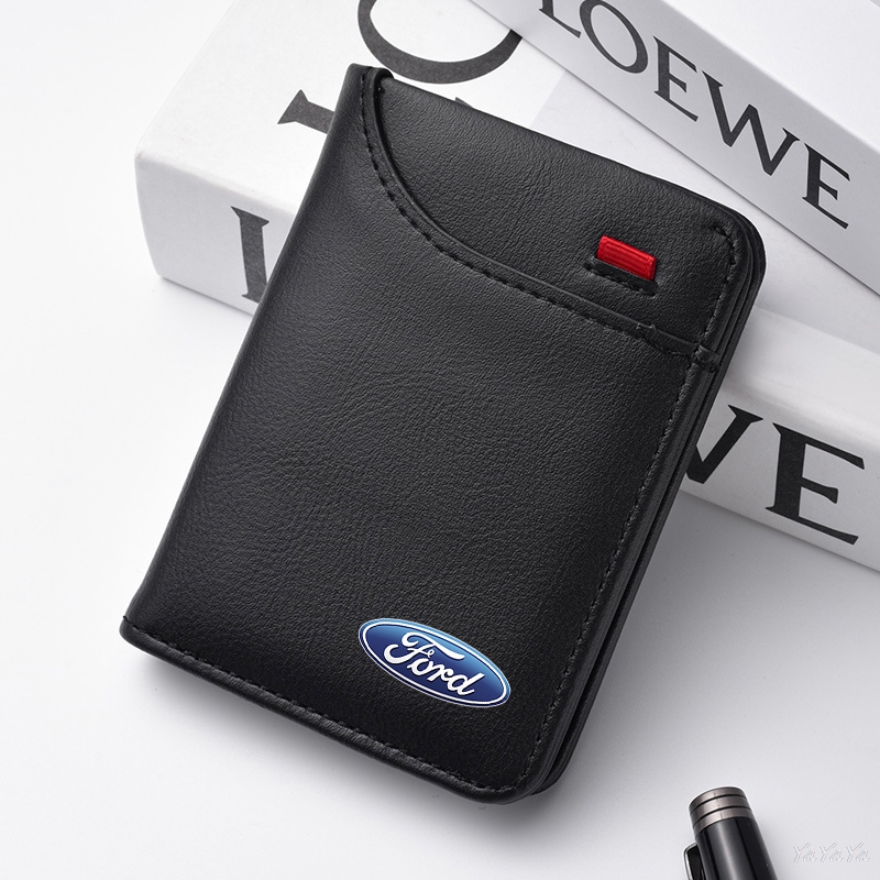 Bifold Leather Wallet - Lederen portemonnee rijbewijs ID-kaart pas kaart