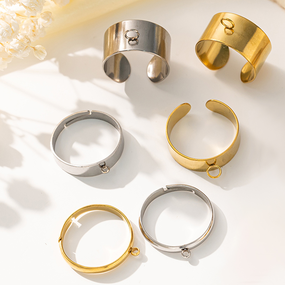 Men'S Accessories Rings - 5 stks/partij Rvs Goud Kleur Open