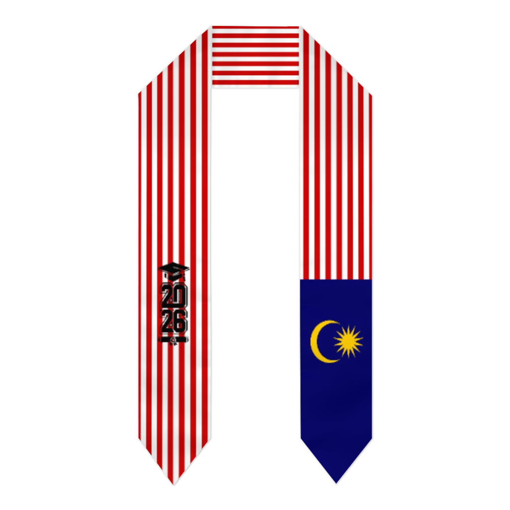 Men'S Accessories Malaysia - Klasse van 2026 Maleisische vlag sjaal
