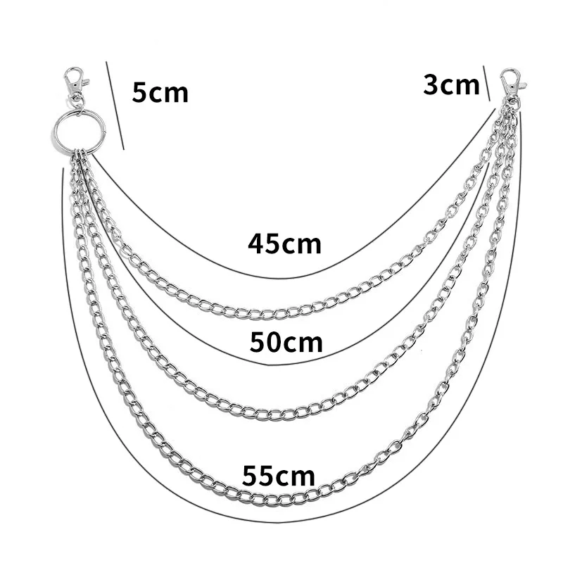 Laag metalen riemketting Punk  - Men'S Accessories Wallet recensie en prijs