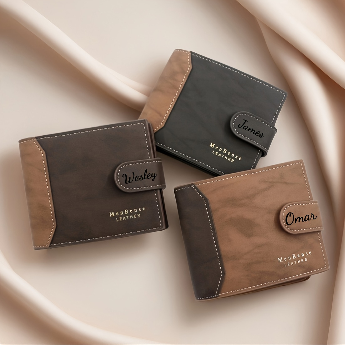 Aangepaste naam mode mat leder - Bifold Leather Wallet recensie en prijs