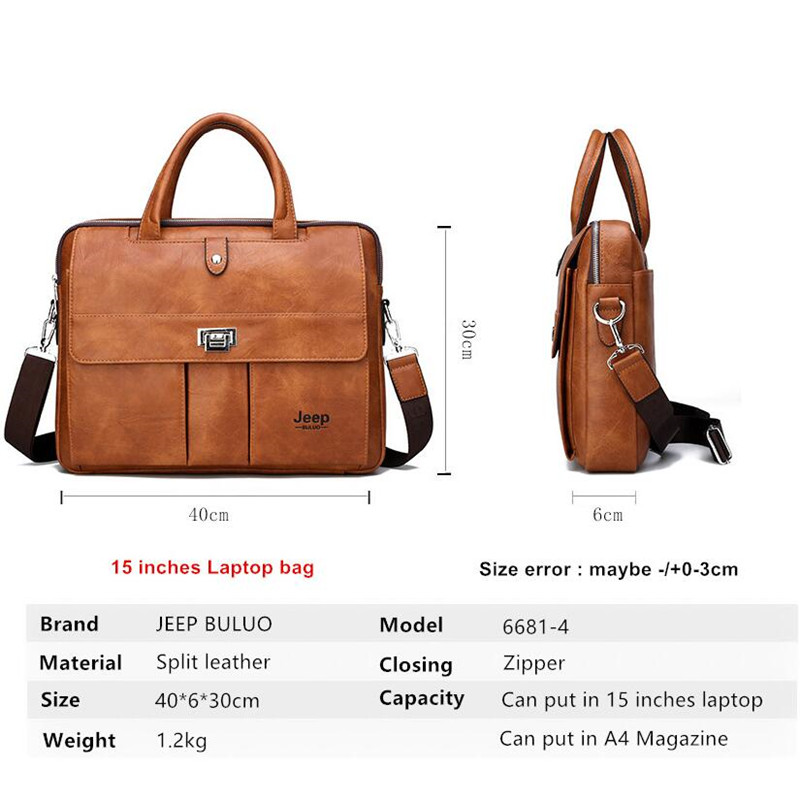 Jeep Buluo leren aktetas voor  - Men Accessories Bag recensie en prijs