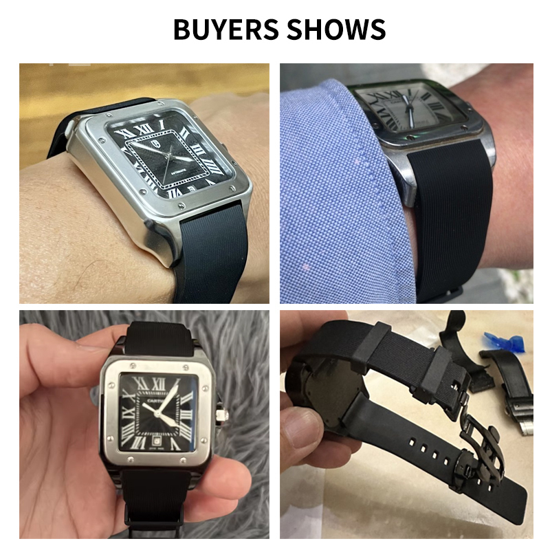 Zwart Blauw Siliconen Horlogeb - Men'S Accessories Cartier recensie en prijs